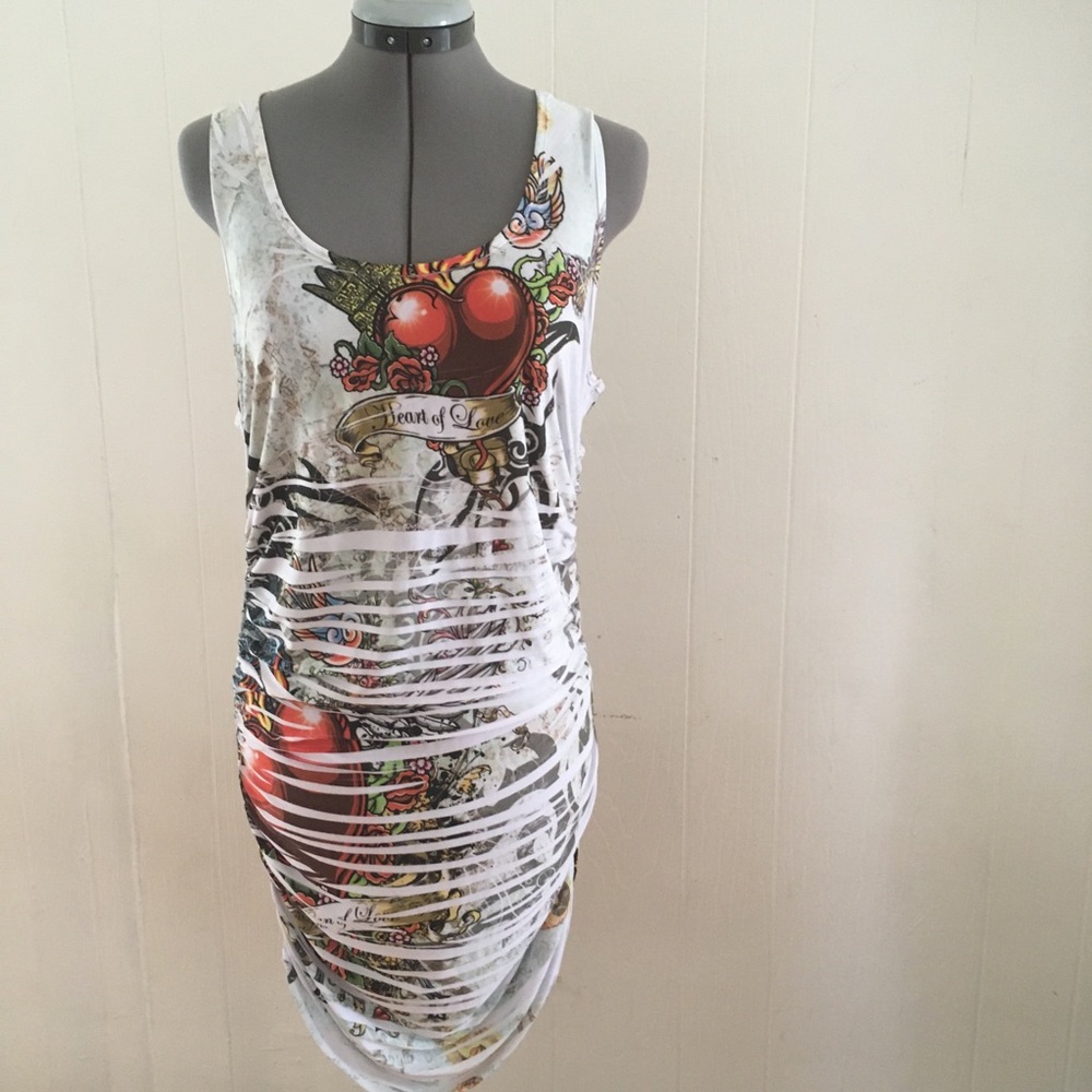 Fashion magazine  mini  multiple colors print sundresses size M